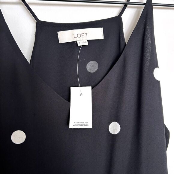 Loft Polka Dot Strappy Camisole Blouse - Picture 2 of 4